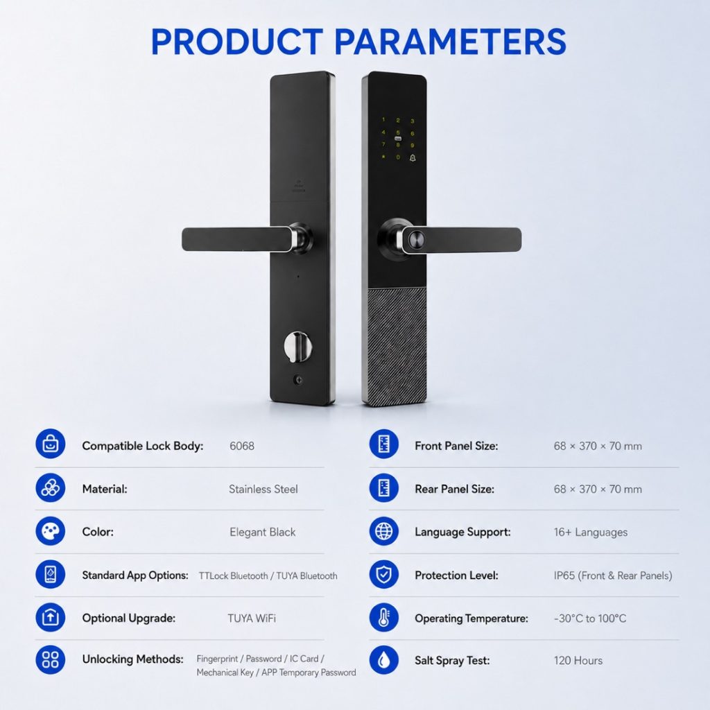 Smart Lock Body Standards Explained: 5050, 6068, 7068, 6085, 6590